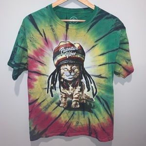 Pawsitive Vibes Cat Rasta T-Shirt Tee